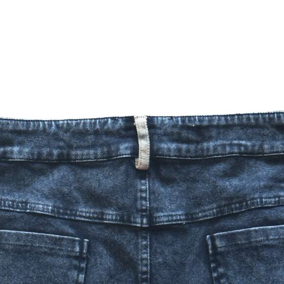 New AFTERHOUR Midnight Rodeo Set Black Wash Denim Embroidered Mini Skirt Sz M - Picture 9 of 12
